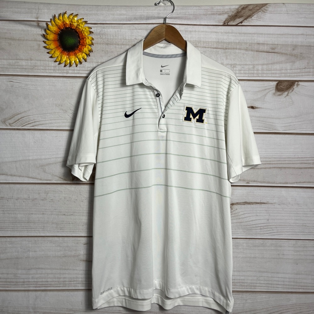 Nike Dri-FIT University of Michigan Wolverines Polo Shirt - Men's Size Large